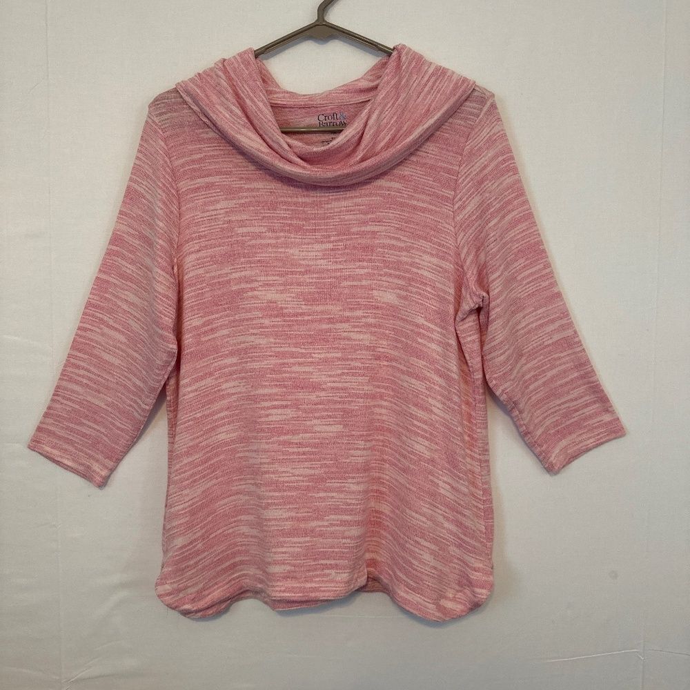 Croft & Barrow petite medium pink and white